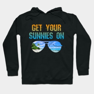 Get your sunnies on - A sunglasses and beach holiday inspired design Hoodie